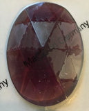 Oval 40x30mm Flat Backed Faceted Glass Jewel Stained Glass - 16 Colors Available!