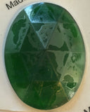 Oval 40x30mm Flat Backed Faceted Glass Jewel Stained Glass - 16 Colors Available!