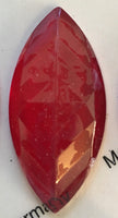 42x20mm Pointed Navette Faceted Stained Glass Jewel - 11 colors available!