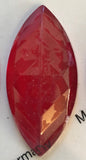 42x20mm Pointed Navette Faceted Stained Glass Jewel - 10 colors available!