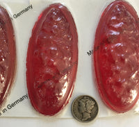 Large 75x35mm Oval Lava Cast Glass Jewels - Available in Clear AB, Red and Turquoise!