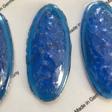 Large 75x35mm Oval Lava Cast Glass Jewels - Available in Clear AB, Red and Turquoise!