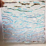 CBS Clear Candy Apple Red CAR 'Granite Ripple' 90 COE Dichroic Glass