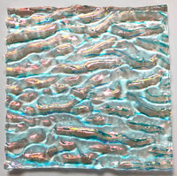 CBS Clear Candy Apple Red CAR 'Granite Ripple' 90 COE Dichroic Glass