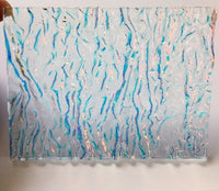 CBS Clear Candy Apple Red CAR 'Granite Ripple' 90 COE Dichroic Glass