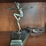 Rare Vintage 'Egyptian Girl Dancing' Fan Lamp Base w/Cord