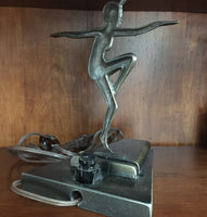 Rare Vintage 'Egyptian Girl Dancing' Fan Lamp Base w/Cord