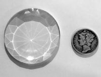 38mm (1.5") Round Clear 36 Facets Faceted Bevel for Stained Glass and Leaded Projects