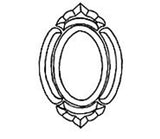 SB Series Oval Border Glass Bevel Cluster for Stained Glass and Lead Projects