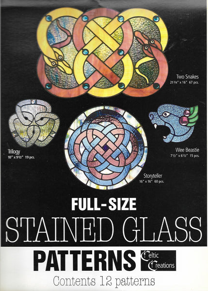 Rare Vintage 1998 'Celtic Creations' Stained Glass Full-Size patterns!