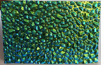 Black CBS Blue Gold 'Dew Drop' 90 COE Dichroic Glass