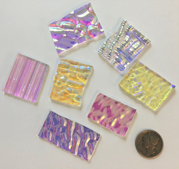 Clear 90 COE Dichroic Mix 1 Ounce Glass Assortment - Sweet!