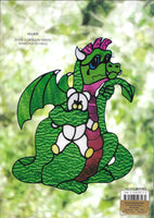 Rare Vintage 1999 'Of Dragon Wings and Faerie Things' Stained Glass Pattern Book Jillian Sawyer