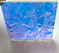 Clear CBS Cyan Copper 'Florentine' 90 COE Dichroic Glass - 5 sizes available!