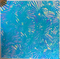 Clear CBS Cyan Copper 'Florentine' 90 COE Dichroic Glass - 5 sizes available!