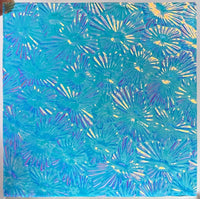 Clear CBS Cyan Copper 'Florentine' 90 COE Dichroic Glass - 5 sizes available!