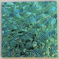 Black CBS Red Silver Blue 'Florentine' 90 COE Dichroic Glass - 3 sizes available!