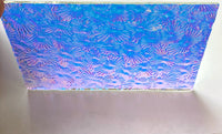 Clear CBS Cyan Copper 'Florentine' 90 COE Dichroic Glass - 5 sizes available!