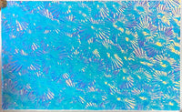 Clear CBS Cyan Copper 'Florentine' 90 COE Dichroic Glass - 5 sizes available!