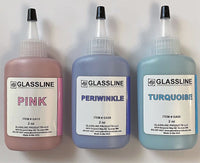 Glassline Spring Colors 'Pink, Periwinkle and Turquoise' Fusing Glass Paints Set