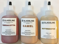 Glassline Terracotta Camel Butterscotch Fusing Glass Paints Set of 3 - Earthy Tones