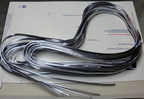 Bright Silver Pre-Stretched 5/64" Flat 'U' Hobby Lead - Ten (10) Pcs
