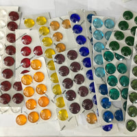 20mm Faceted Glass Jewels for Stained Glass and Lead - Available in 16 colors!