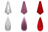 Large Jewel Teardrop Pendant and Pentagon Glass Jewels Stained Glass - Eight (8) Colors Available! Gorgeous!