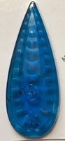Large Jewel Teardrop Pendant and Pentagon Glass Jewels Stained Glass - Eight (8) Colors Available! Gorgeous!