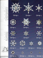 OOP 1997 'The Magic of Snowflakes' Stained Glass Patterns - Full size patterns that can use bevels and jewels!