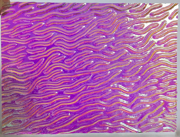 Clear CBS Magenta Green 'Stream X' 90 COE Dichroic Glass - 5 sizes available!