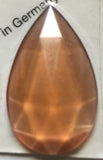 40x24mm Teardrop Faceted Flatbacked Glass Jewel for Stained Glass - 12 Colors Available!