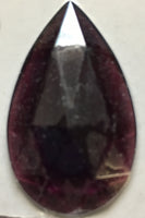 40x24mm Teardrop Faceted Flatbacked Glass Jewel for Stained Glass - 12 Colors Available!